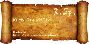 Kuch Szebáld névjegykártya